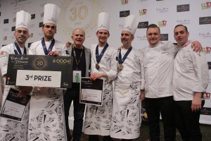 L'équipe d'Italie, 3ème de la 30ème Coupe du Monde de Pâtisserie, Eurexpo, Lyon, 28 janvier 2018